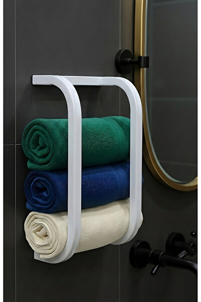 Işıl Concept حامل مناشف، حامل مناشف حمام عصري، منظم مناشف حمام مع براغي، رف م...