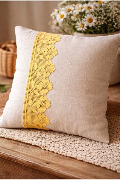 ULUPAMİR Handcrafted Coffee Table Cover with Lace Edge