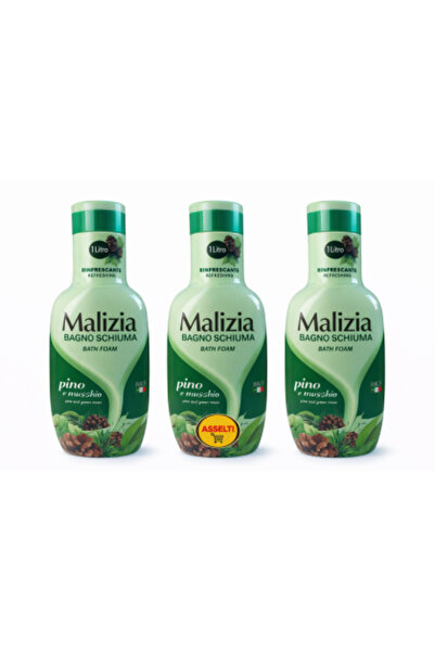 Malizia Set – 3 x Pine and Moss Foam Bath 1 L