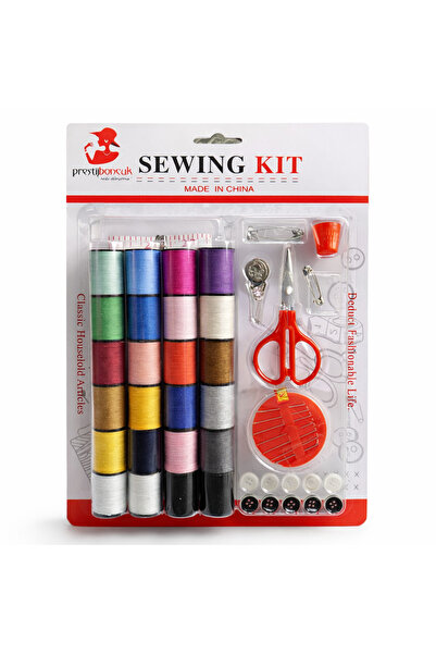 Prestij Boncuk Sewing Kit Multi-Purpose Household Sewing and Repair Kit 43 Pieces