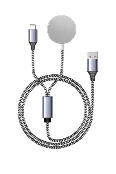 Jopus Watch Se/7/6/5/4/3/2/1 Uyumlu ve Lightning 2 In 1 Masaüstü Manyetik Şar...