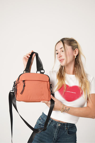 DELSOLERA Women's Multi-Compartment Waterproof Crinkle Casual Crossbody Hand and Shoulder Bag