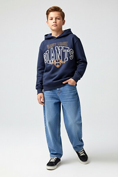 Dmb Relaxed Fit Wide Leg Boys' Jeans Denim Pants