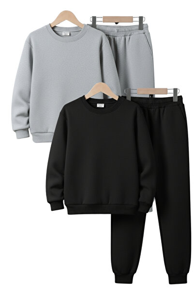 FYK COLLECTİON Σετ αθλητικής φόρμας για αγόρια με 3 κλωστές, στρογγυλή λαιμόκ...