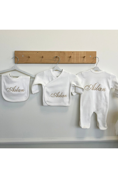 bebek desen طقم خروج من المستشفى مكون من 10 قطع مطرزة