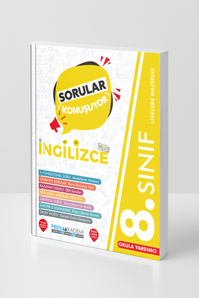 Pruva Akademi Pruva Sorular Konuşuyor 8. Sınıf İngilizce – Okula Yardımcı, Ye...