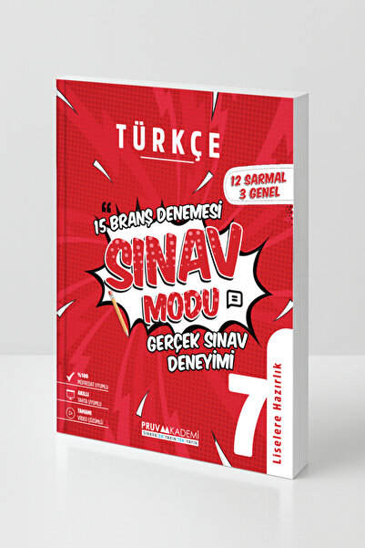 Pruva Akademi 7. Sınıf Türkçe Sınav Modu 15 Branş Denemesi | 12 Sarmal 3 Genel |
