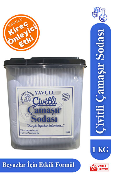 yavulu Çivitli Çamaşır Sodası Çivit Etkili Optik Beyazlık 1KG Çivitli Leke Sö...