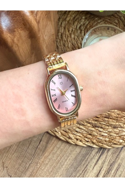 TD TRENDDURAGI Oval Silver Inside Pink Women's Wristwatch