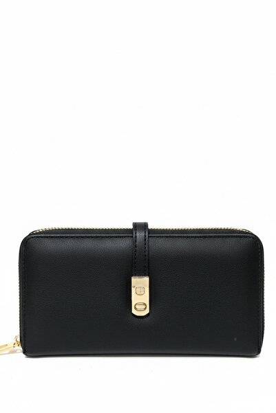 Gebiç Women's Wallet Gold Detailed Zippered Wallet