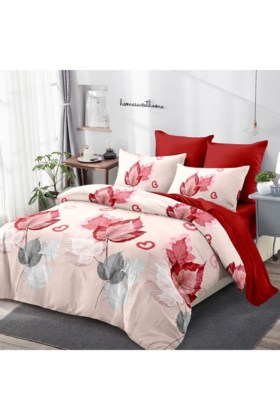 Pucioasa Bed linen with elastic for double bed 2 people Pucioasa, 6 pieces, Finet, DREAM-0395