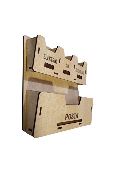 mars tasarım Apartman Ortak Fatura & Posta Kutusu Ahşap - 5MM kALIN