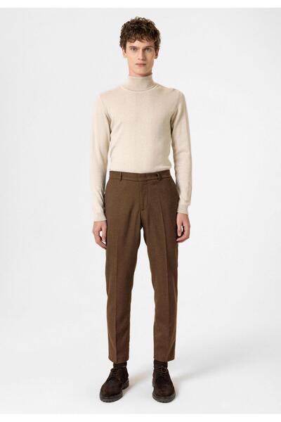 Antioch Tan High Waist Classic Men's Trousers