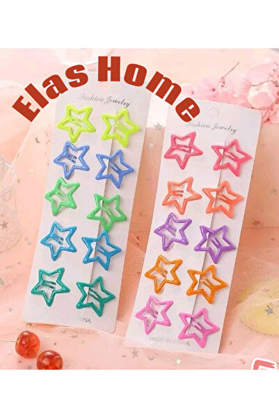 ELAS HOME Star Buckle Bright Colored Card 10 Pieces