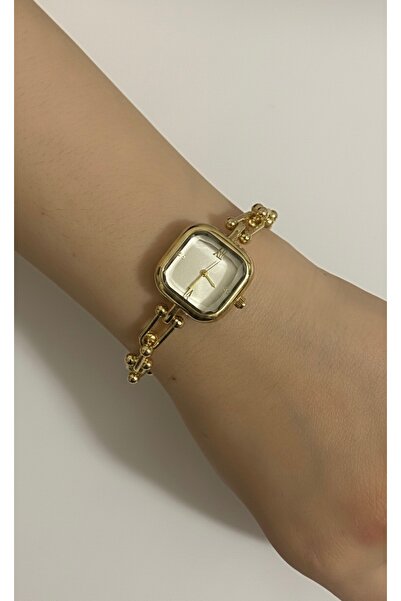 Yegane Zarif Kare Kasa Kadın Kol Saati | Bilezik Kordon | Şık & Modern Analog...