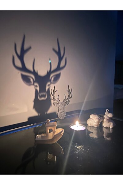 ZHD 3D GEYİK MOTİFLİ GÖLGE MUMLUK