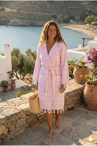 Home 100% Cotton Tasseled Hooded Sultan Bath Sauna Pool Beach Women Men Unise...