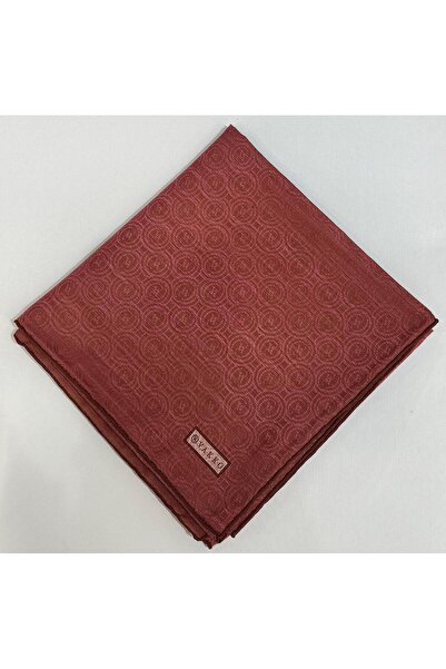 Vakko Eșarfă din bumbac și mătase cu monogramă 41727-Maro roșu