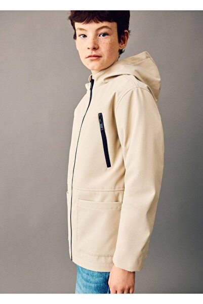 MANGO Kids Kapüşonlu su geçirmez parka