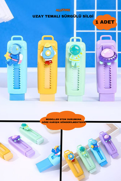 ALLStore UZAY(SPACE) TEMALI KAYDIRMALI SİLGİ 1 ADET