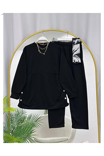 YEDİLALE Cotton Combed Casual Double Set with Detailing on the Sides