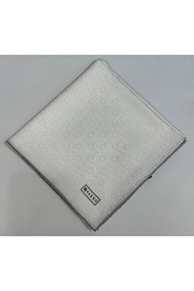 Vakko Eșarfă din bumbac și mătase cu monogramă 41727-alb