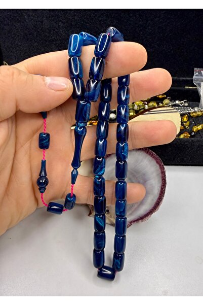 İskenderun Tesbihcilik Perfect Maroon Systemic Set of Crimped Amber Prayer Beads