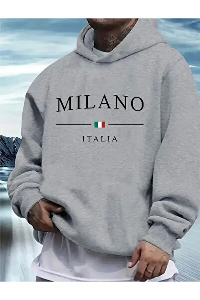 FUFLUNS Milan Printed Oversize Unisex Hooded Sweatshirt