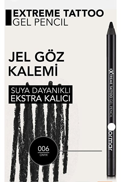 berismoda BerisFlormar Extreme Tattoo Jel Göz Kalemi Siyah Suya Dayanıklı 006