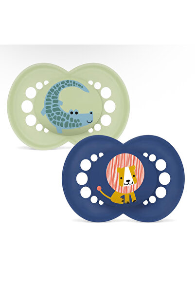 MAM Orijinal l Emzik 2'li Set I Sterilize Kutuda I 16+ Aylık I Timsah/Aslan