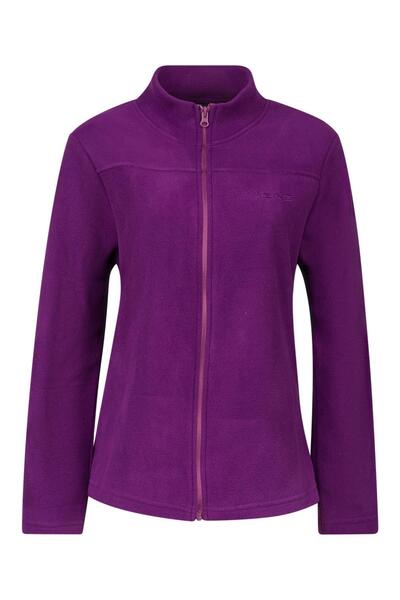 2AS Lea Kadın Tam Fermuarlı Polar Sweatshirt Mor