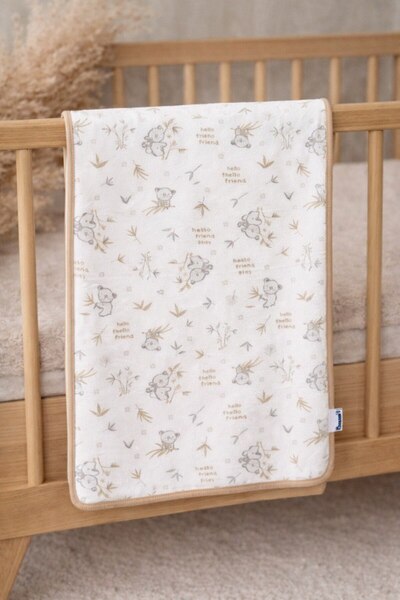 Minelia Kids بطانية أطفال من القطن الممشط 100% مقاس 90×78 سم – ناعمة وقابلة ل...