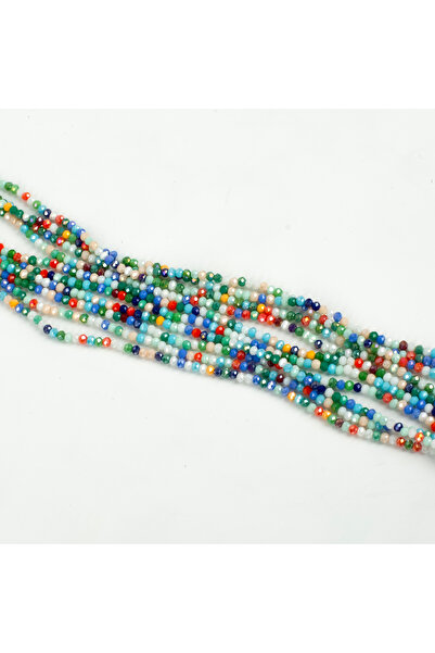 yfhobi 1 Dizi (140-150 Adet) - 2 mm Yassı Kristal Cam Boncuk Dizisi, 13. Karı...