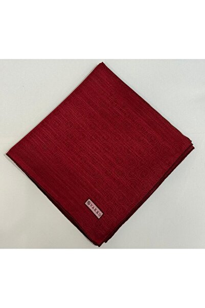 Vakko Eșarfă din bumbac și mătase cu monogramă 41727-Roșu închis