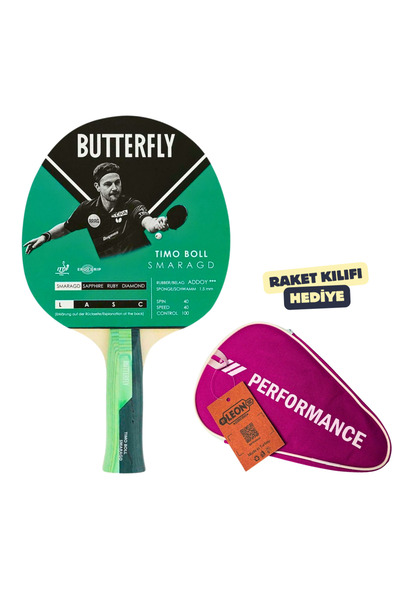 BUTTERFLY Timo Boll Emerald Table Tennis Racket Ittf Approved - with Racket Cover
