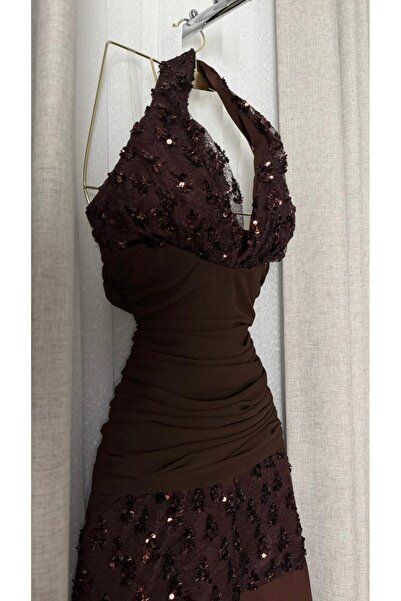 qmhafst Chiffon dress with sequins