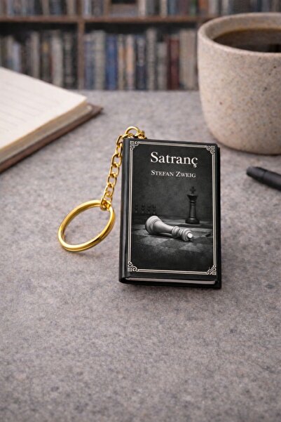 YLDZ سلسلة مفاتيح على شكل دفتر ملاحظات صغير بمظهر كلاسيكي - شطرنج