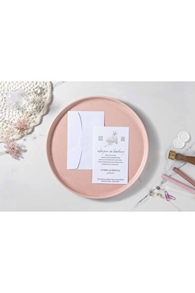 İKLİM DAVETİYE Düğün Davetiyesi / Nişan Davetiyesi / Nikah Davetiyesi / (50 A...