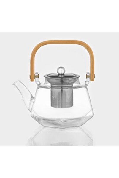 cc bin shihon Pyrex glass ribbed teapot, heat resistant, 1200ml capacity glass teapot