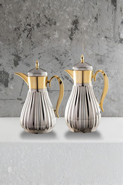 Generic 1 liter/750 ml tea and coffee thermos set with an elegant design