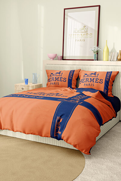 Marcalanya Bedding Set Double Size Cotton Satin Fabric 6 Pieces 3D Digital Printing Duvet Cover Set