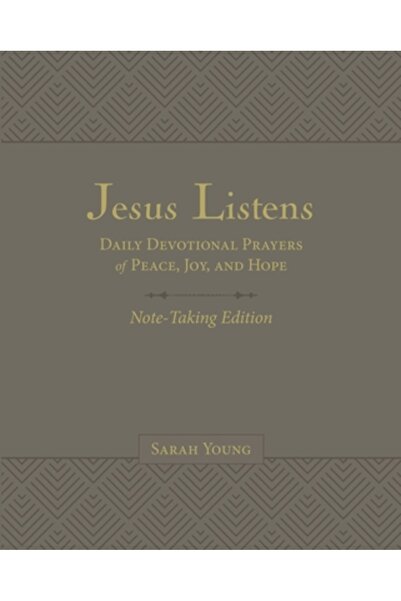 Thomas Nelson Pub Ediție de notițe „Jesus ascultă”, piele moale, gri, cu Scri...