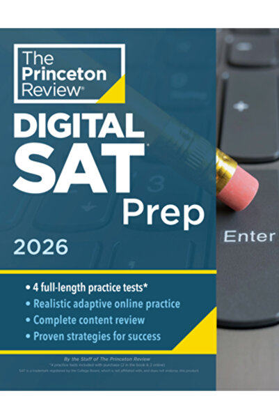 Princeton Review Pregătire digitală SAT, 2026: 4 teste practice complete (2 î...