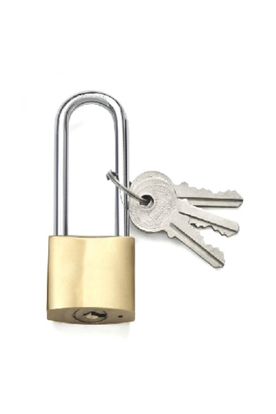 shopwave Yellow Long Padlock 25 mm