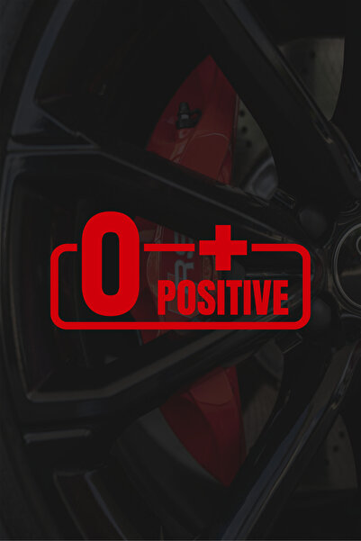Quart Aksesuar 0 + Pozitif Kan Grubu Motor Araba Cam Sticker 11 x 5 cm