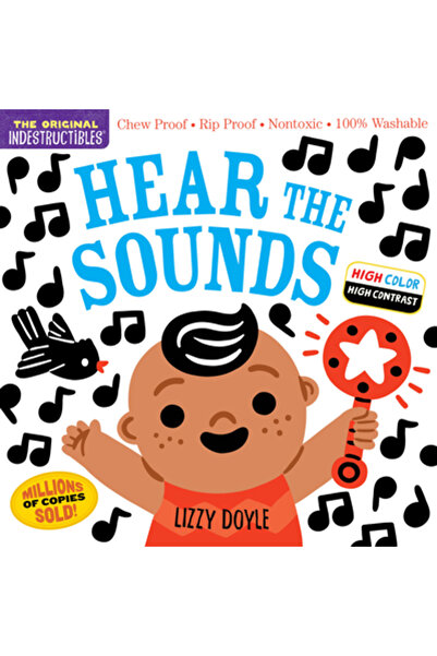 Workman Pr Indestructibile: Ascultă sunetele (culori cu contrast ridicat): Rezistent la mestecat - Rezistent la rupere - Netoxic - 100