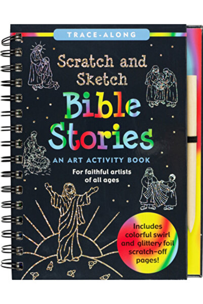 Peter Pauper Povești biblice de tip „Scratch & Sketch” (Trace Along): O carte de activități artistice pentru artiști credincioși de toate vârstele