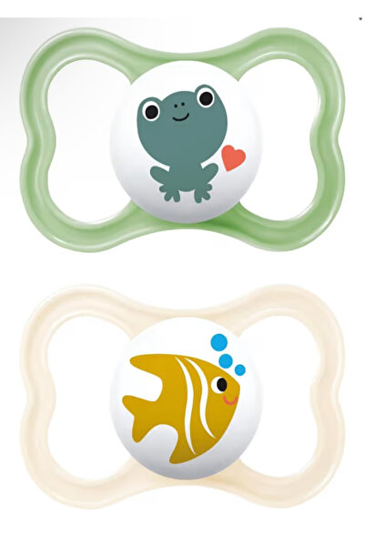 MAM Air l Emzik 2'li Set I Sterilize Kutuda I 16 Aylık I Kurbağa/Balık