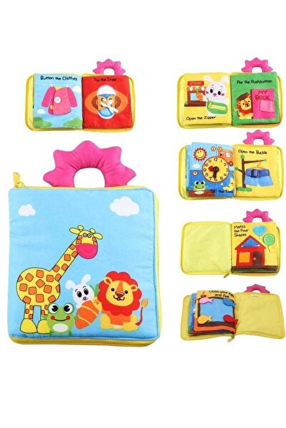 Generic كتاب مونتيسوري الهادئ للأطفال الصغار - كتاب أنشطة قماشي مناسب للسفر