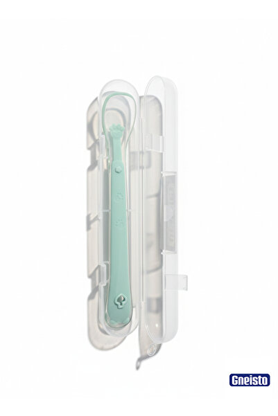 Gneisto Ergonomik Beslenme Mama Kaşığı & Saklama Kutusu, Pudra Mavisi